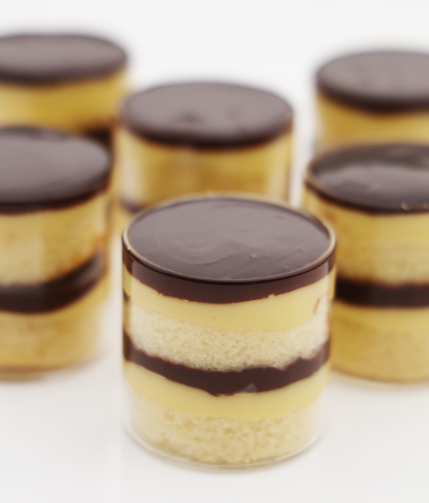 Individual Boston Cream Layer Cake Glass (6)
