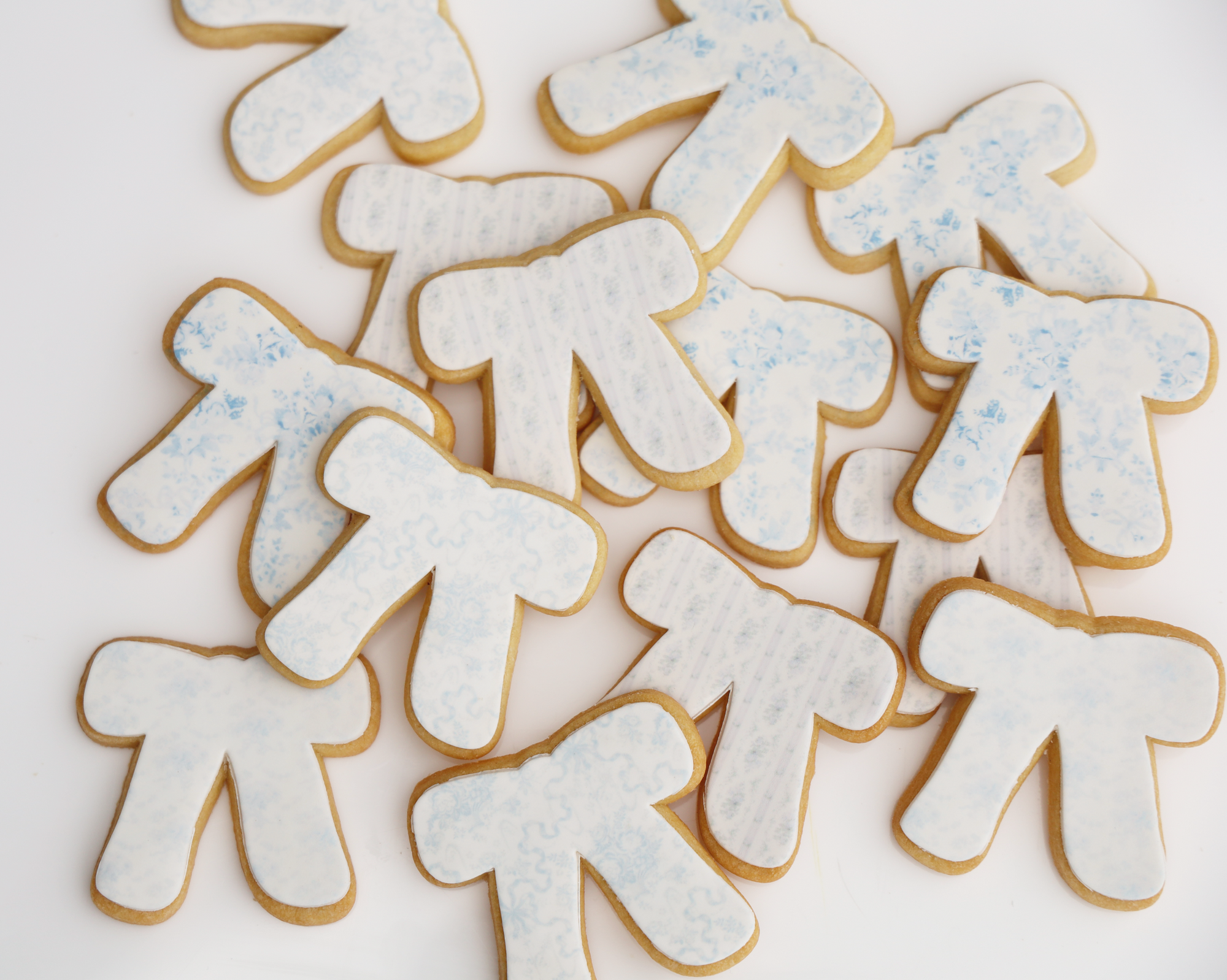 Mixed Patterns Blue Bow Cookie Set