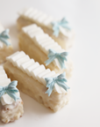 Rectangle Petit Four with Blue Bow (6)