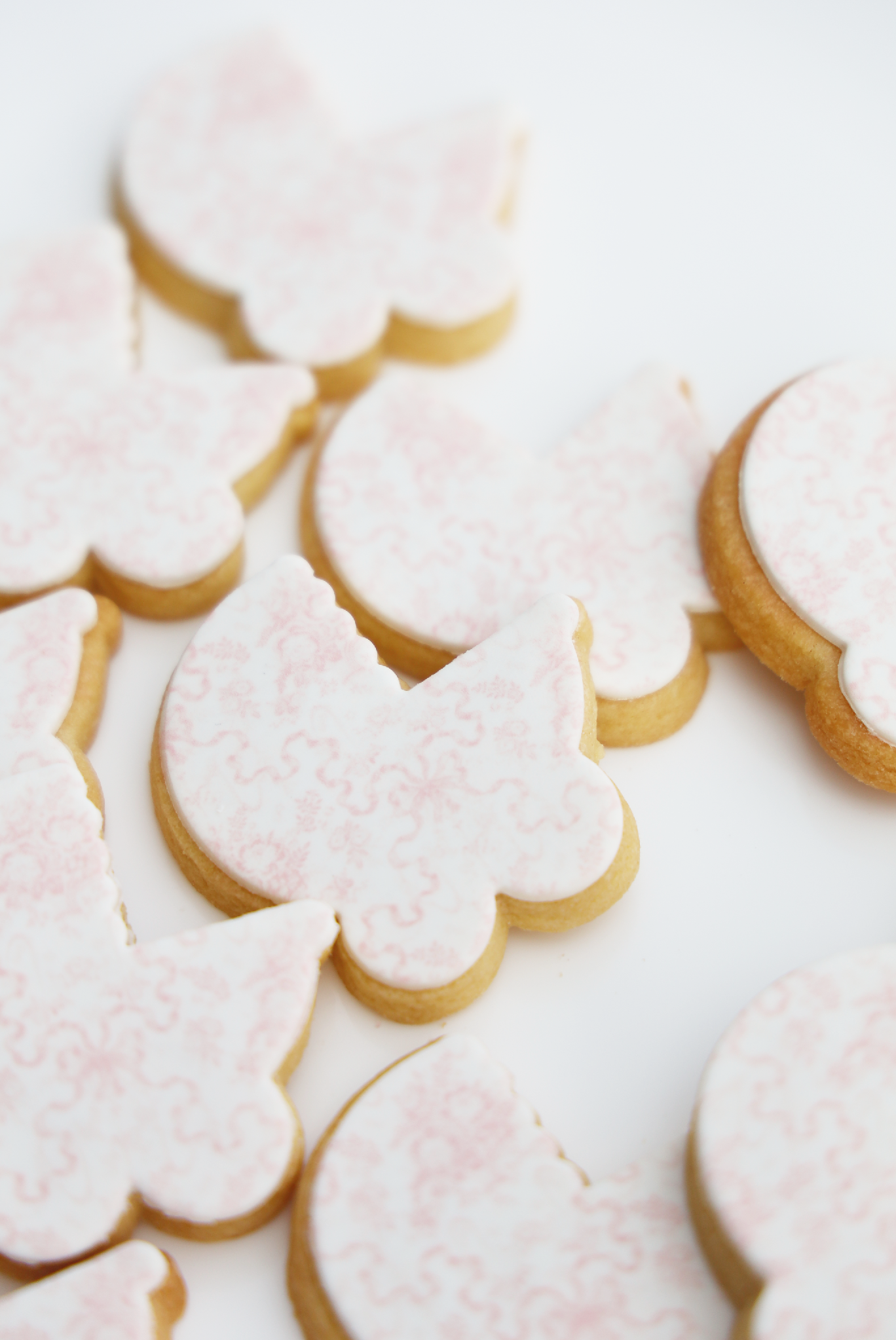 Pink Floral and Bows Baby Carriage Cookies