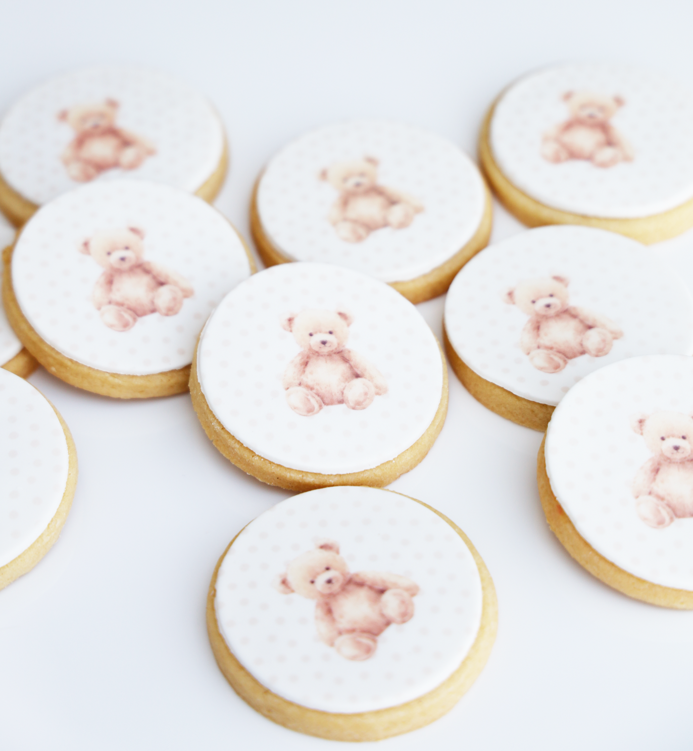 Mini Dot Round Teddy Cookie Set