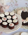 French Lace Florals Mini Chocolate Tart Set (12)