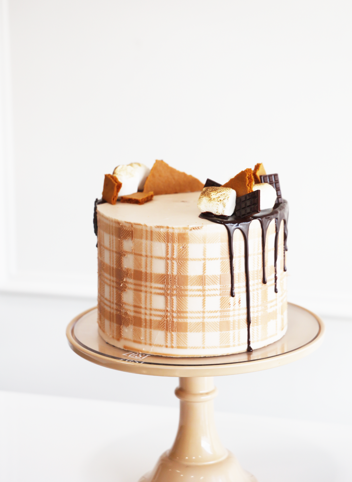 Campfire Plaid Celebration Cake