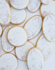 French Lace Florals Personalized Cookies Set (36 Cookies)