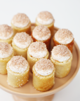 Mini Colored Coconut Cakes - Taupe