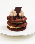 Individual Caramel Brownie Stack Desserts (6)