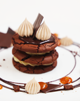 Individual Caramel Brownie Stack Desserts (6)