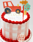 On The Farm Plaid Celebration Cake