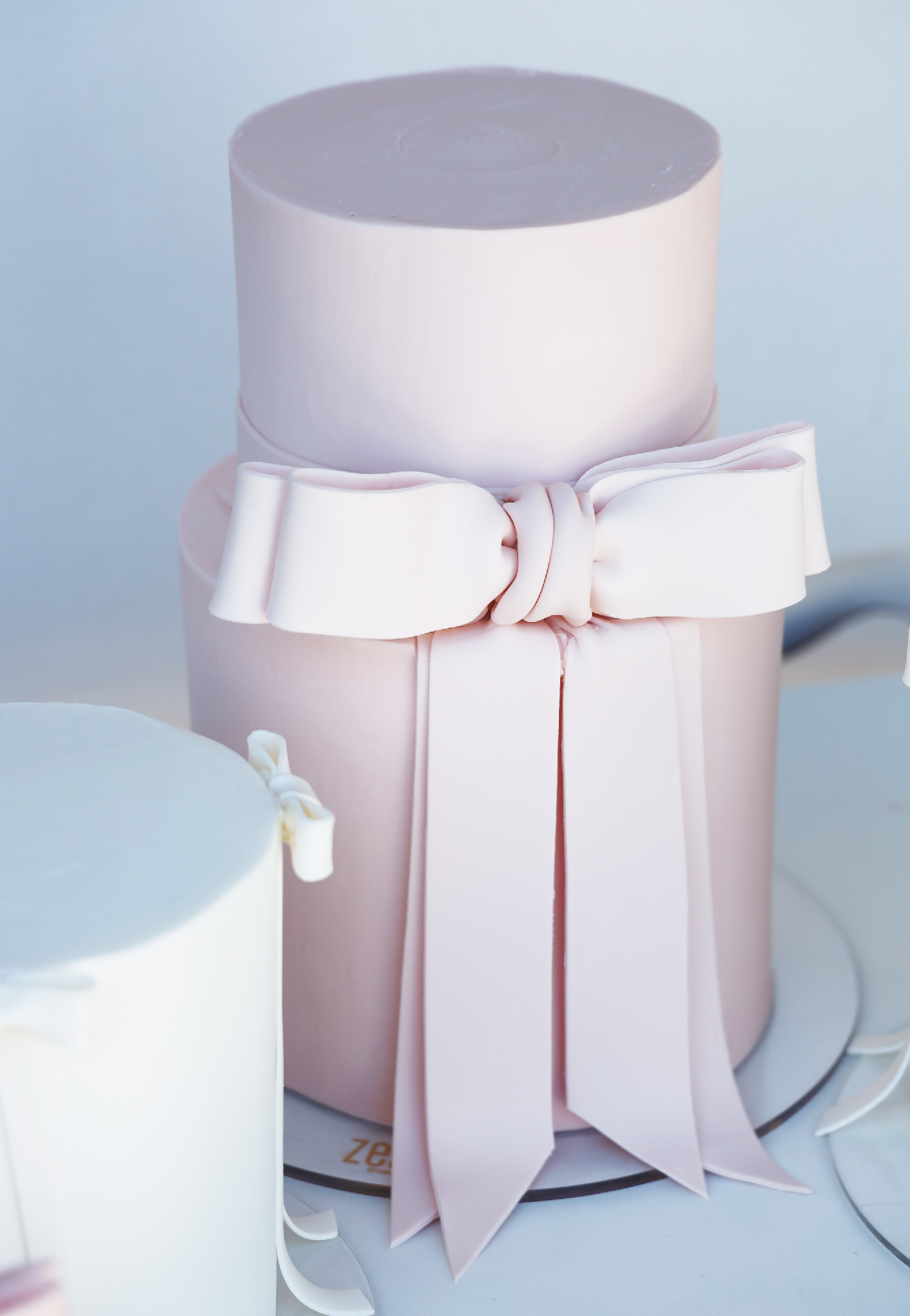 2 Tier Bow Celebration Cake- Pink