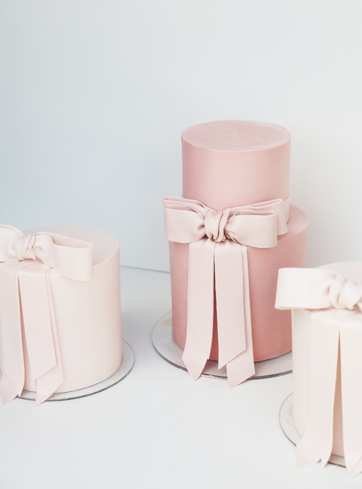 2 Tier Bow Celebration Cake- Pink