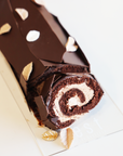 Chocolate Swiss Roll Log Cake