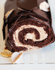 Chocolate Swiss Roll Log Cake