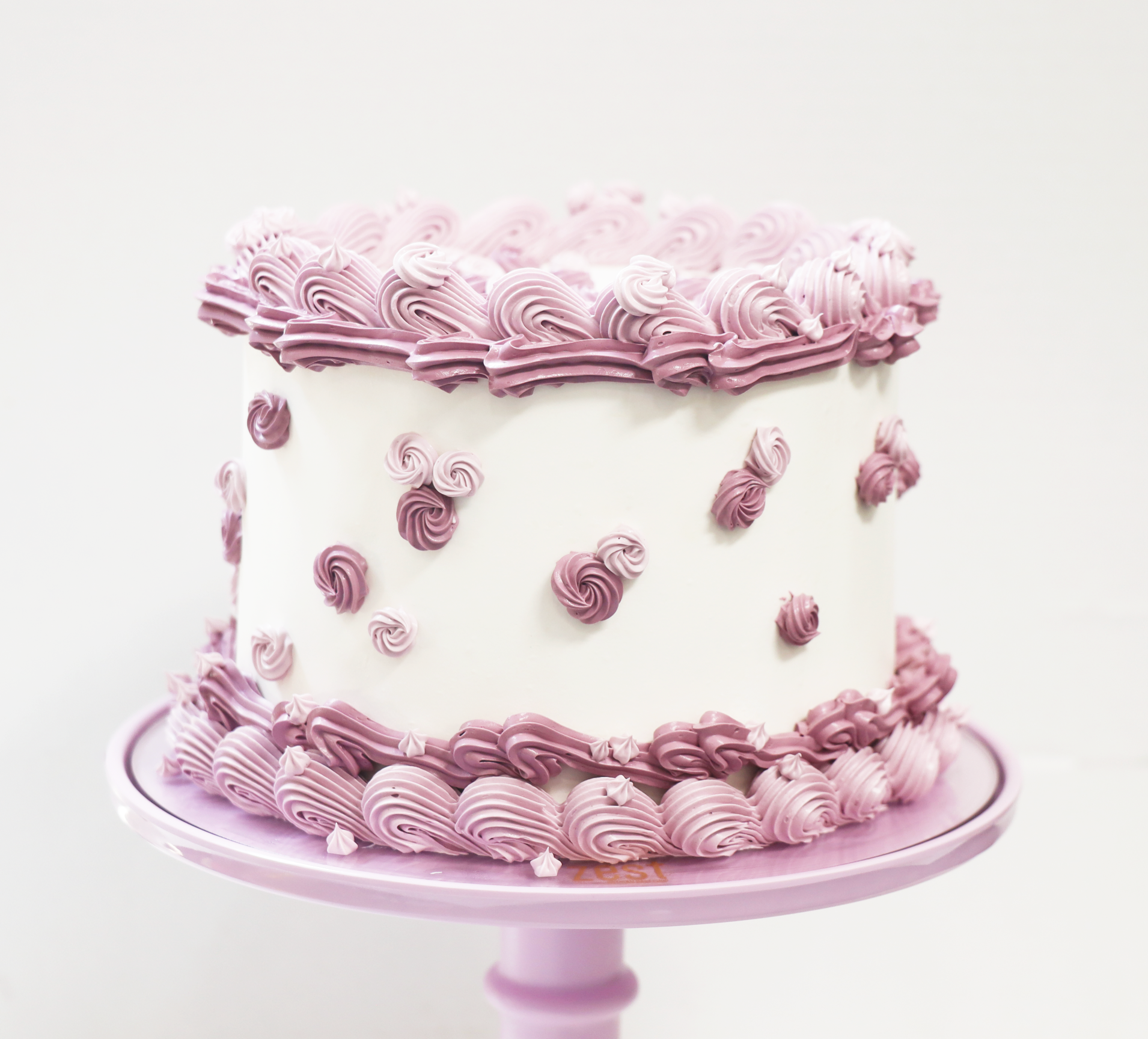 Lavender Vintage Floral Celebration Cake