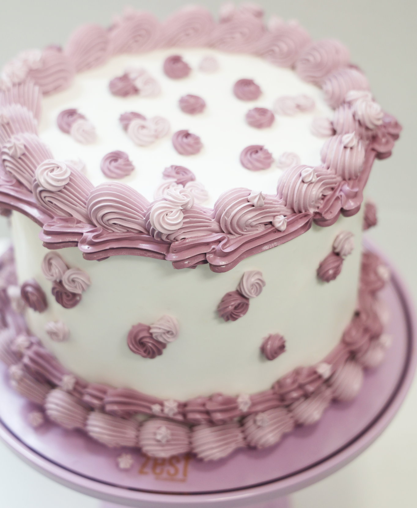 Lavender Vintage Floral Celebration Cake