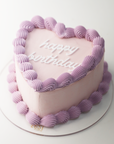 Two-Tone Heart Message Celebration Cake