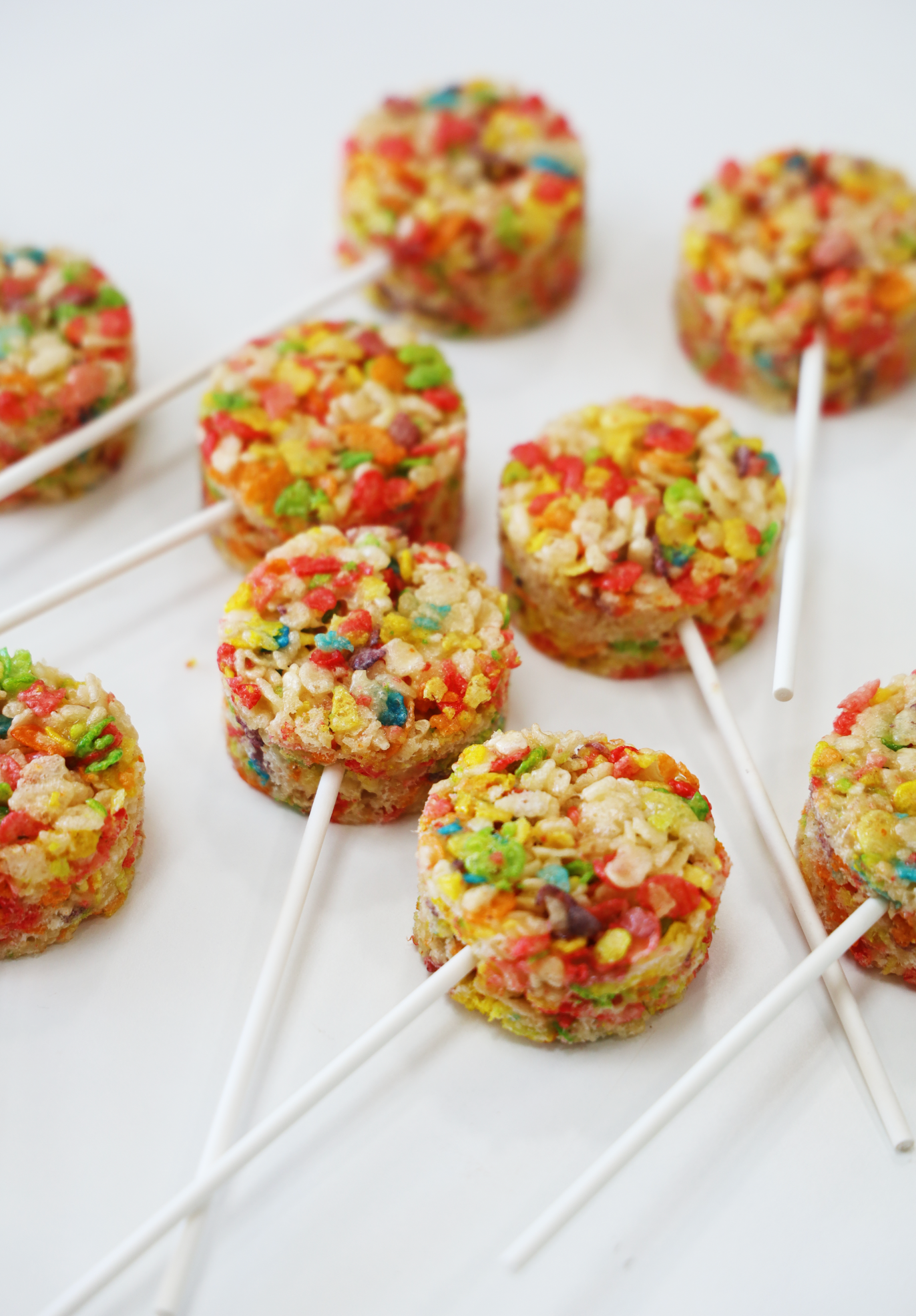 Fruit Pebble Rice Crispy Pops