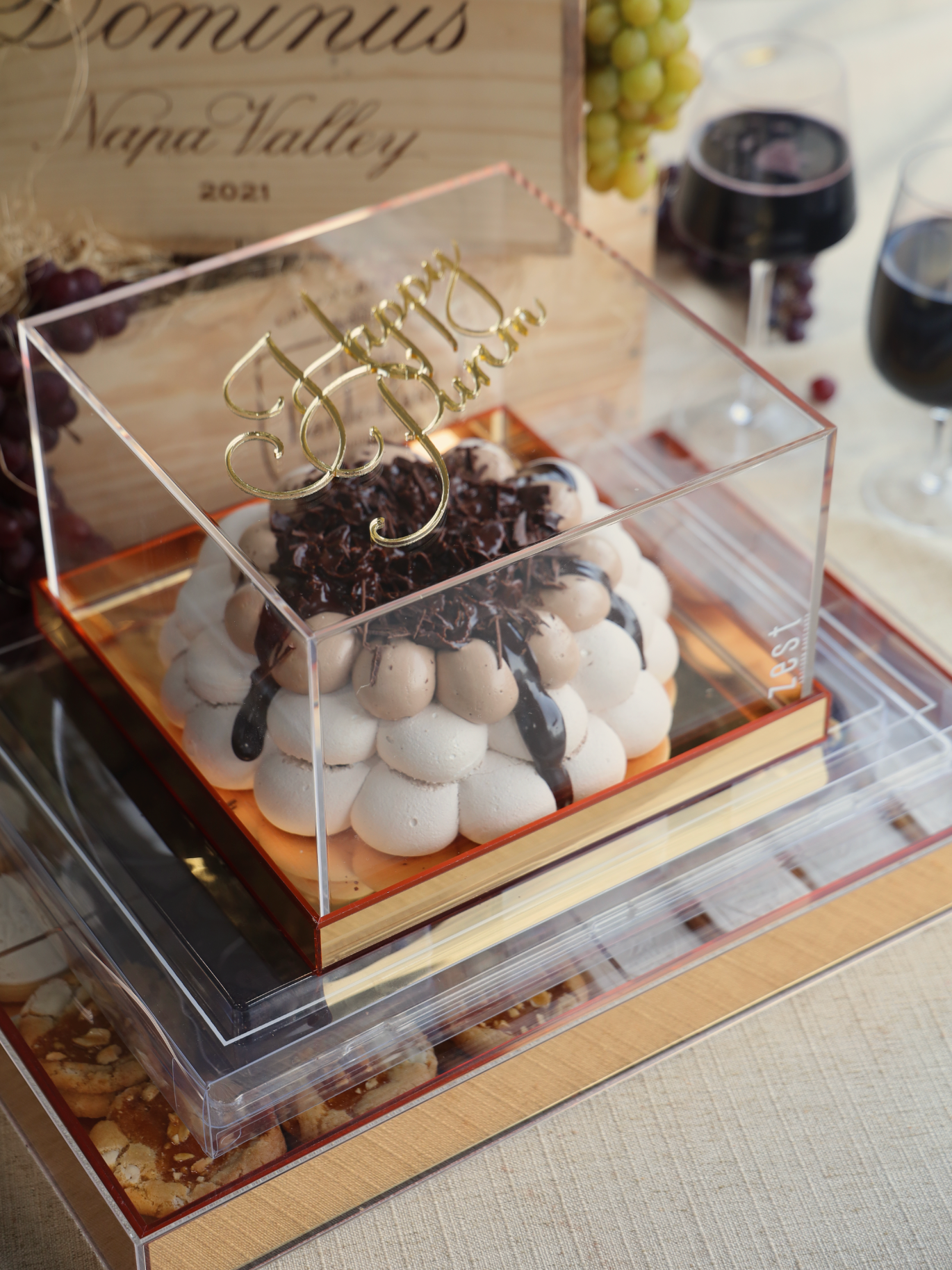 Zest Winery Triple Luxury Lucite Stacking Set
