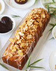 Amaretto Almond Crunch Glazed Log Cake