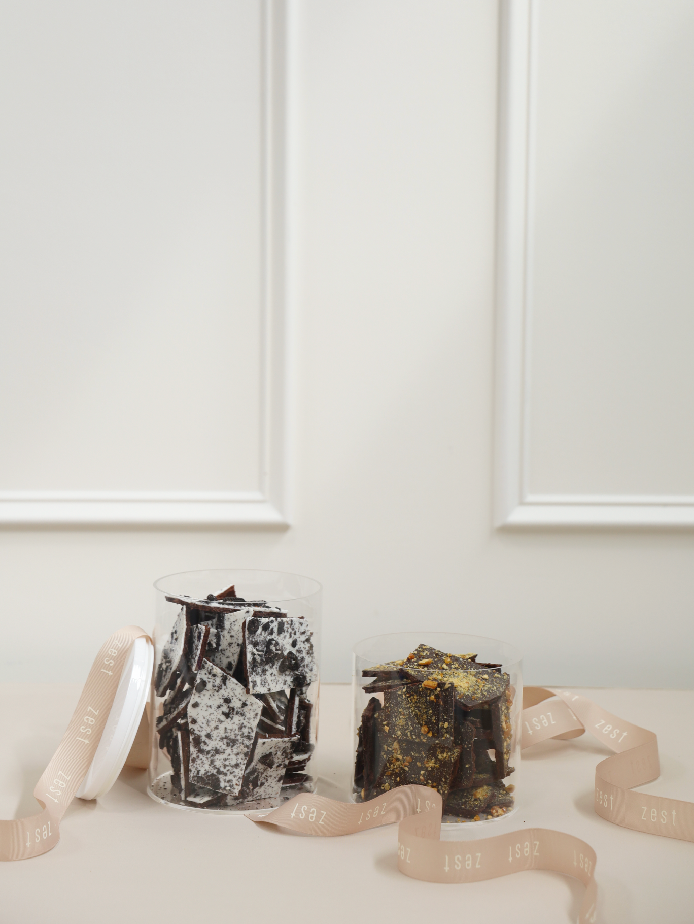Lucite Cookie Jar Filled With Your Choice of Cookie Bark