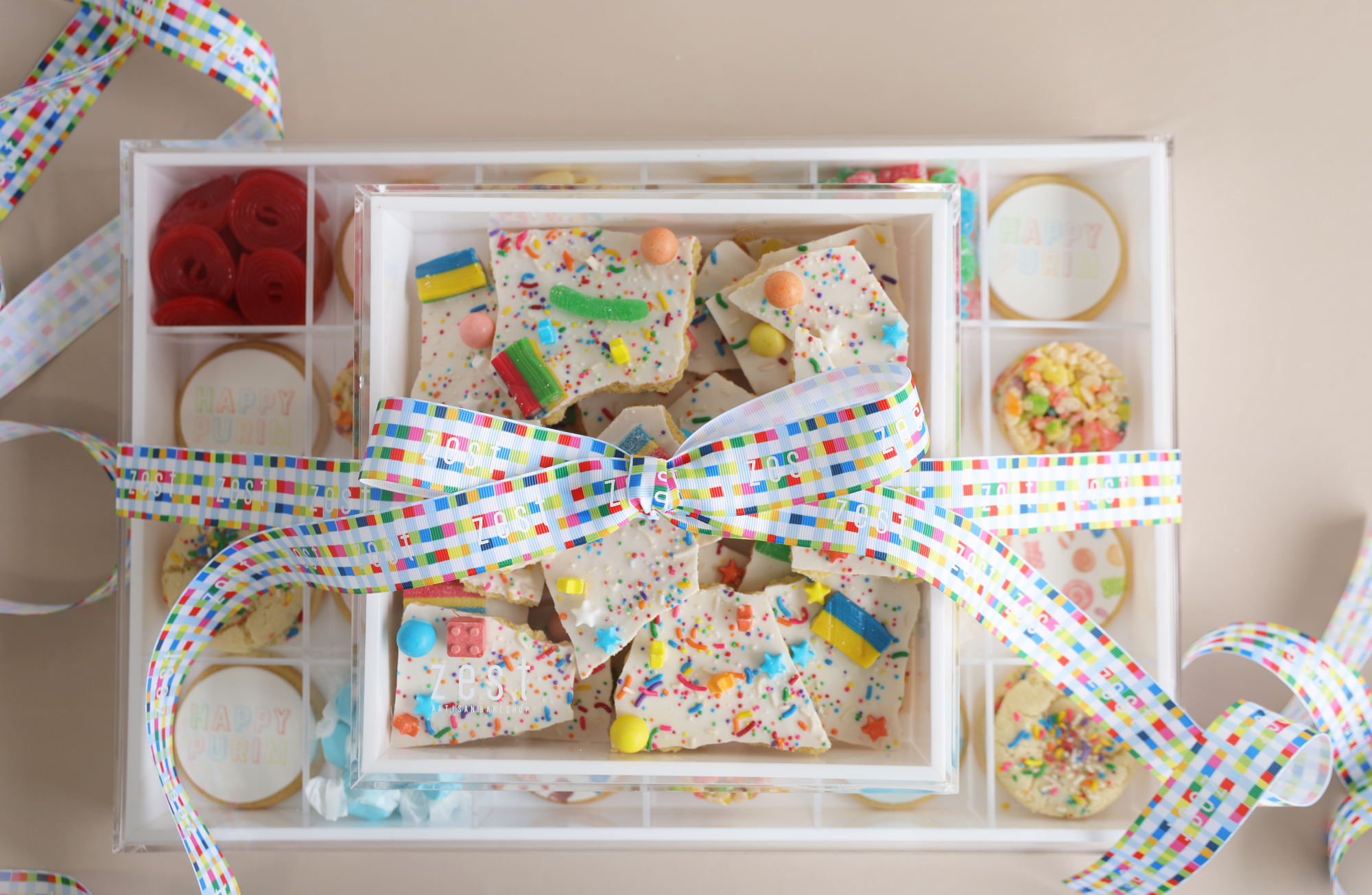 It's A Candy Explosion! Stacked Lucite Assortment Tray