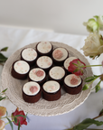 French Lace Florals Mini Chocolate Tart Set (12)