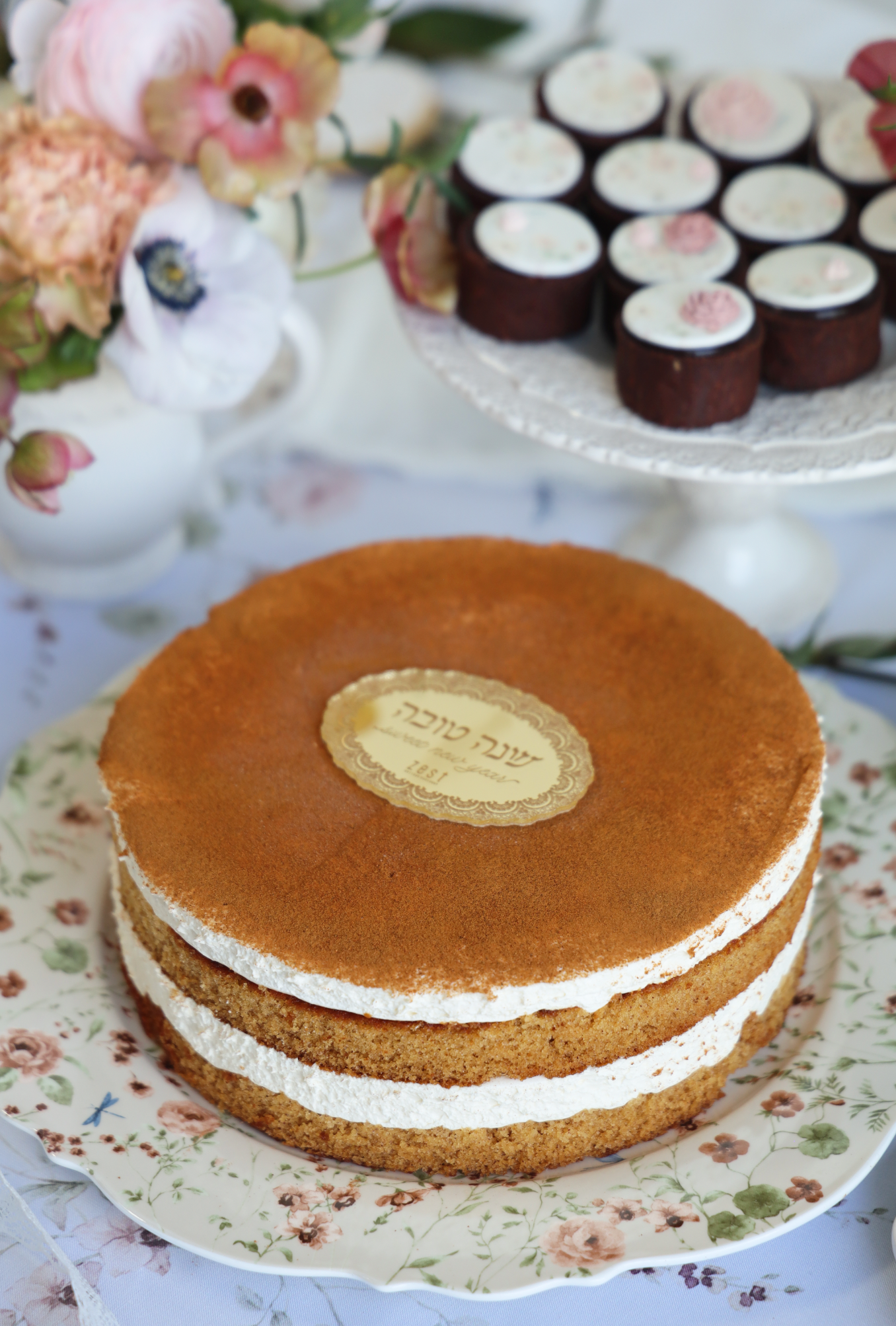Honey Layer Cake on Porcelain Platter Gift Box