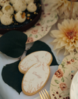French Lace Floral Oval Placecard Cookie