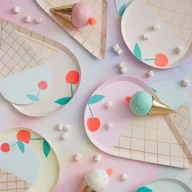 Pastel Ice Cream Plates