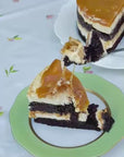 Peanut Caramel + (Parve) Creamy Cheese Chocolate Layer Cake