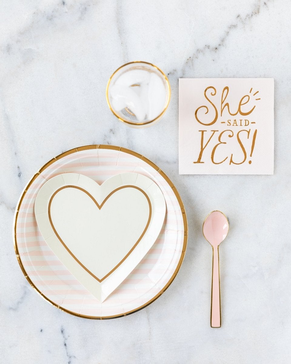 Small Heart Paper Plates