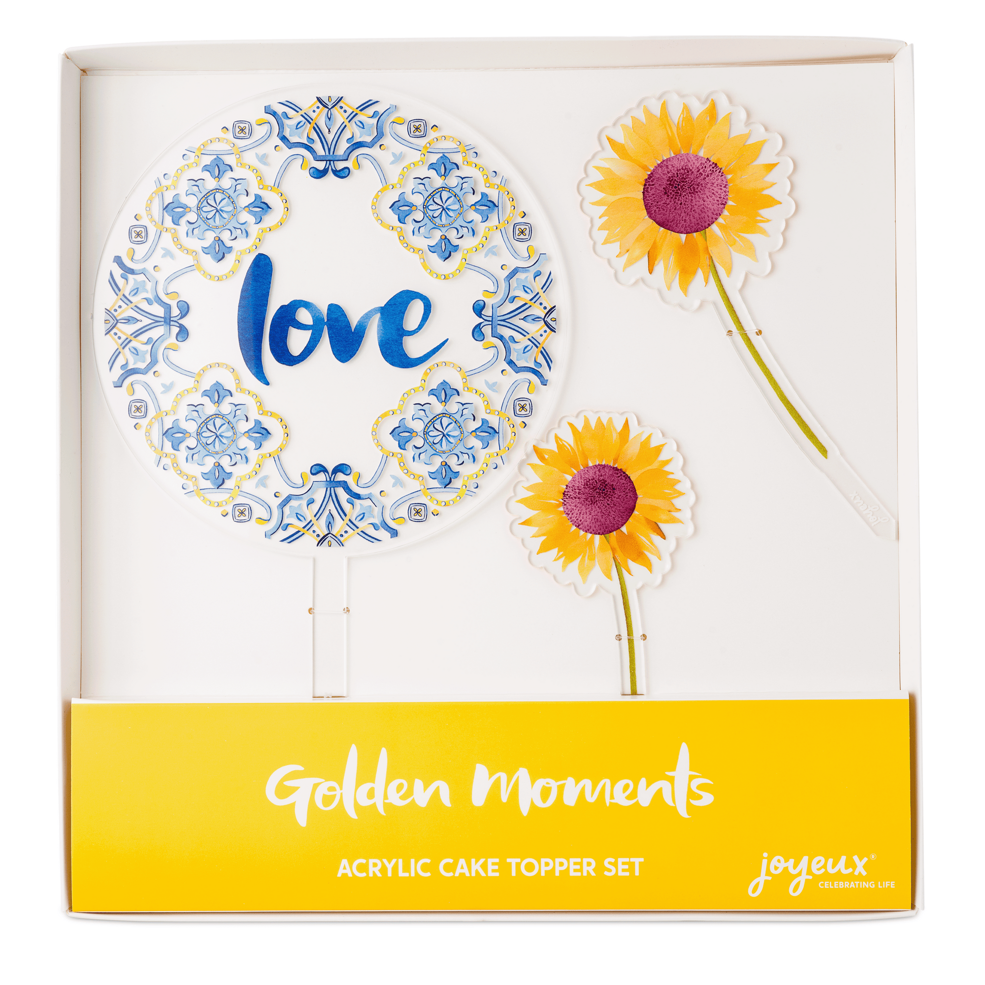 Sunflower Love Cake Topper Set