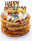 Chocolate Chip Cookie Candy Stack Cake- Colorful