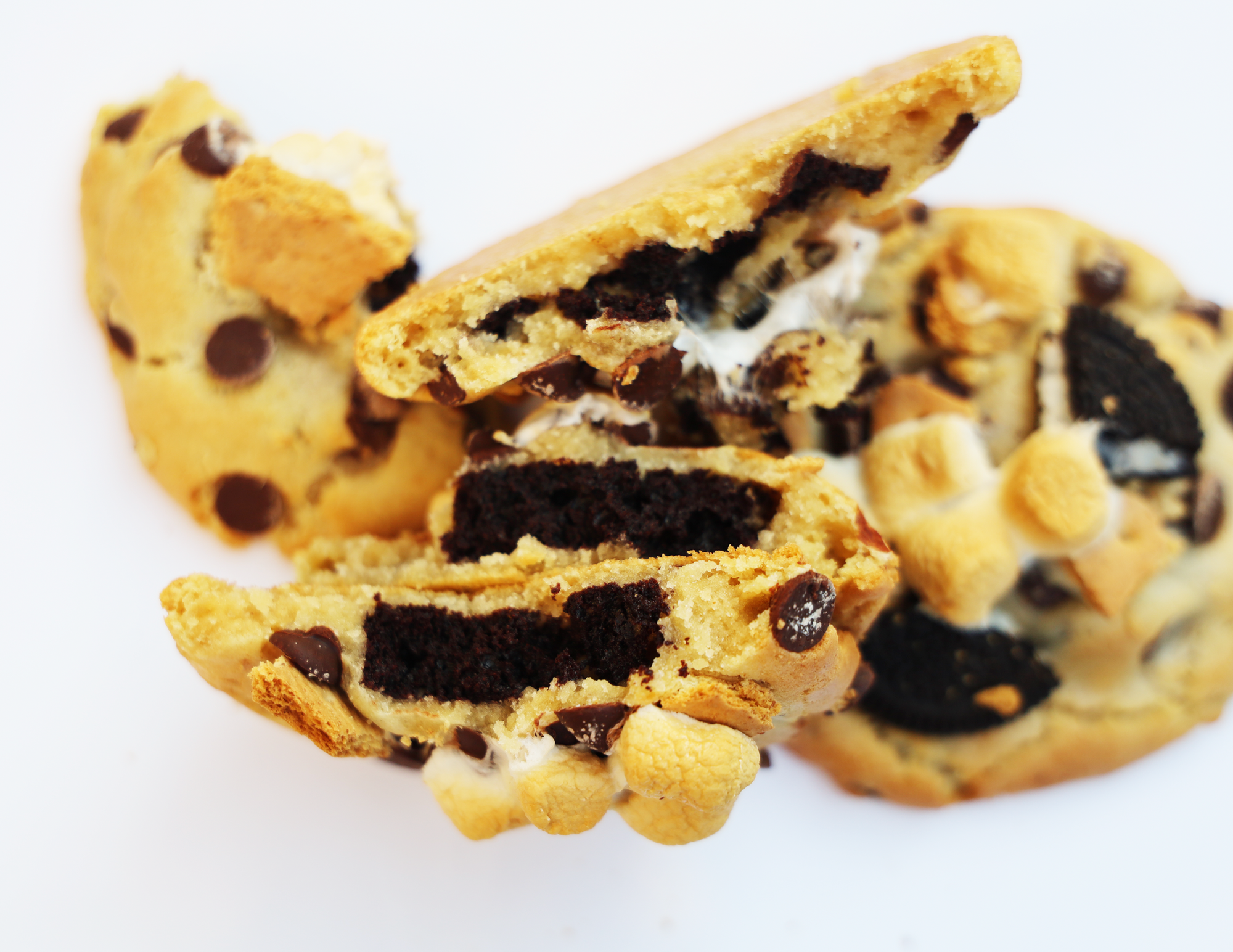 Jumbo Chocolate Chip Brownie Marshmallow Stuffed Cookie Boxed