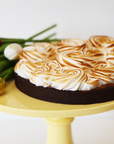 Floral Chocolate Mousse Meringue Tart