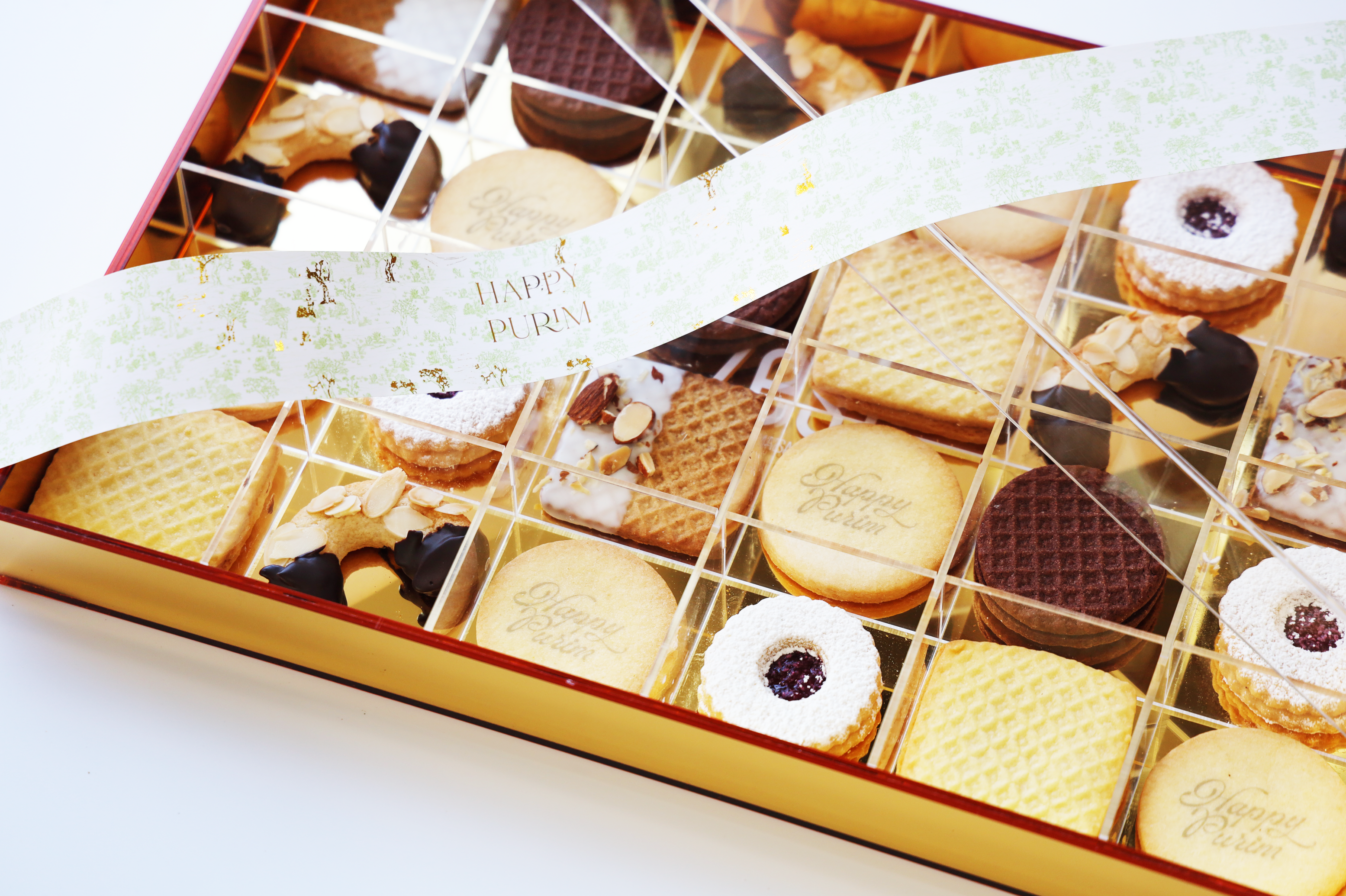 Confection Sampler Luxury Golden Lucite Tray