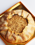 Cranberry Apple Crumb Galette In Golden Lucite Dome