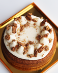 Carrot Cake in Golden Lucite Dome