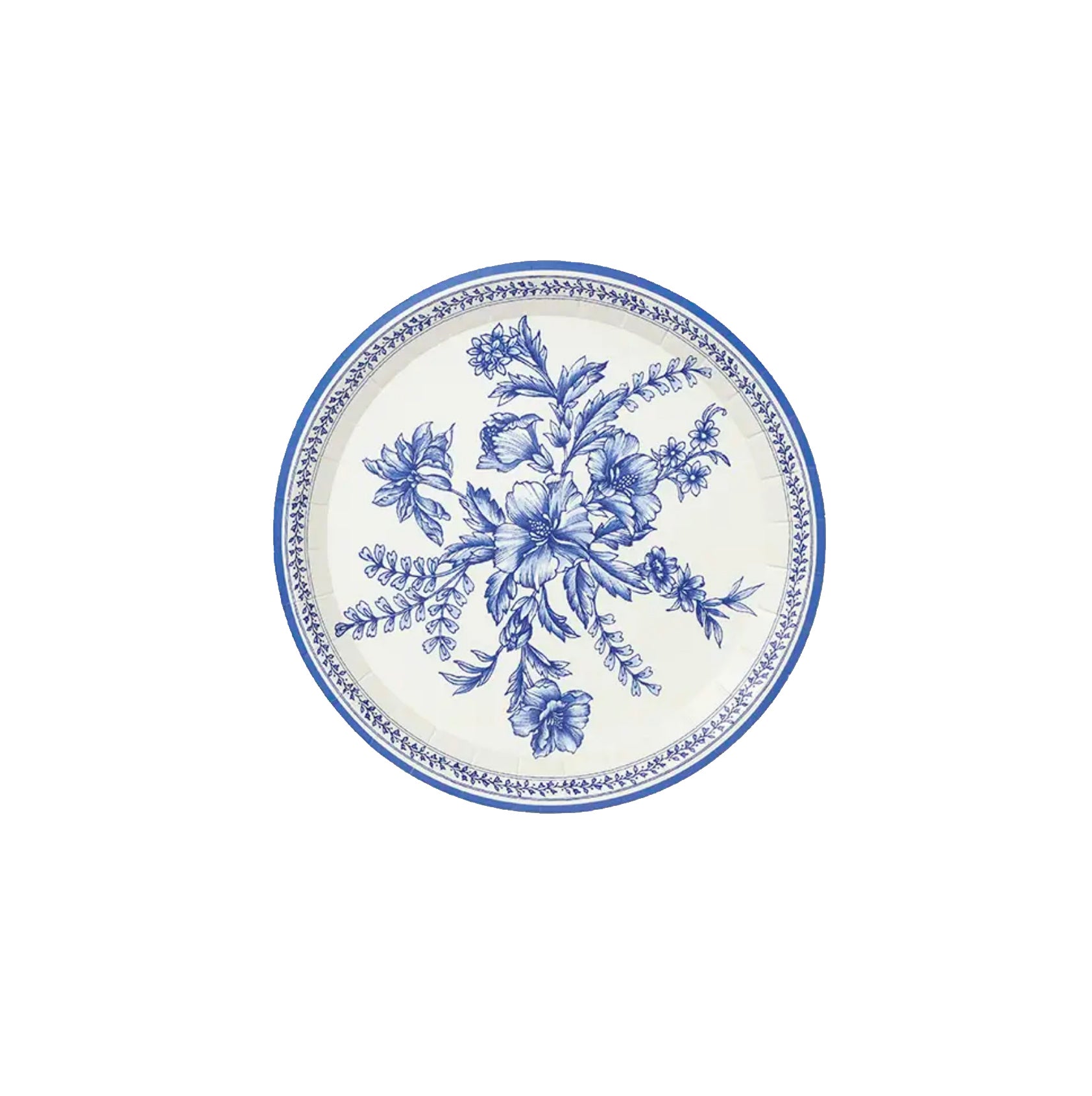 French Toile Blue Small Plates