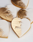 Metallic Hearts Personalized Cookies